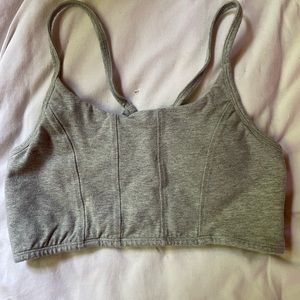 Forever 21 Active Gray Sports Bra/Cropped Tank Size Small